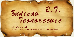 Budisav Teodorčević vizit kartica